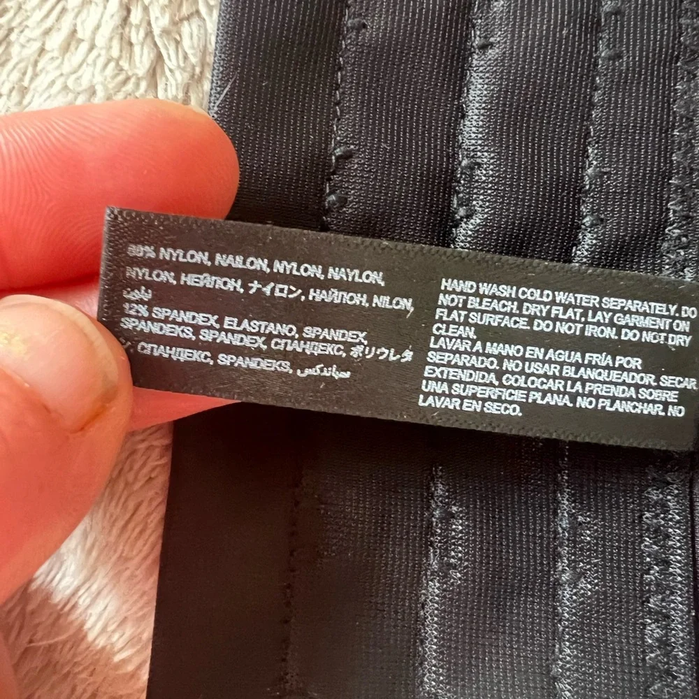 NWT Vintage Y2K Bebe Brown Feather Embellished Black Bustier - Picture 9 of 11